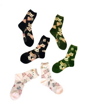 yyon様おまとめ 新品 ポール&ジョー 猫 猫耳 ルームソックス 他 猫柄の靴下が可愛すぎるニャ〜♪ ポール＆ジョーの新作あったか