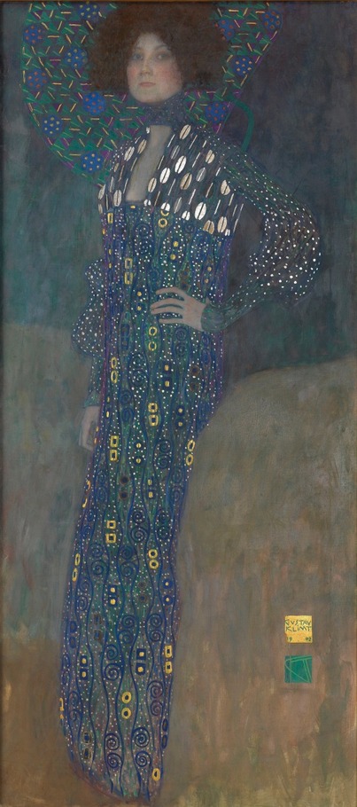 グスタフ・クリムト《エミーリエ・フレーゲの肖像》1902年 油彩／カンヴァス 178×80cm ウィーン・ミュージアム蔵