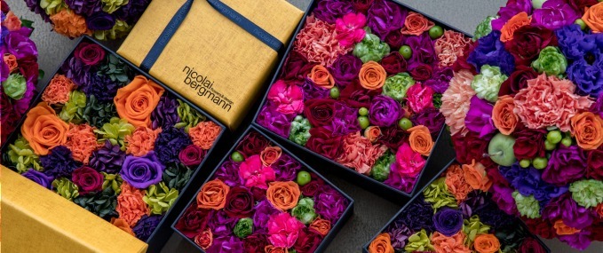ニコライ バーグマンの秋限定フラワーギフト、オレンジやパープルの花々を集めたボックスなど｜写真5