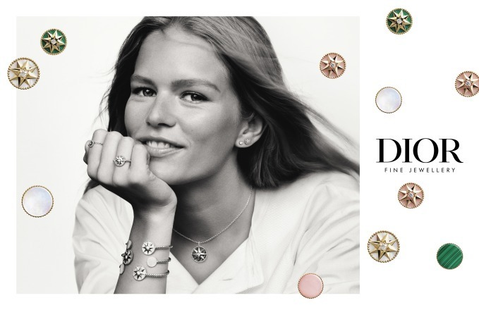 【DIOR】ローズ・デ・ヴン シングルピアス ミディアム DIOR | Rose des Vents シングルピアス ピンクゴールド