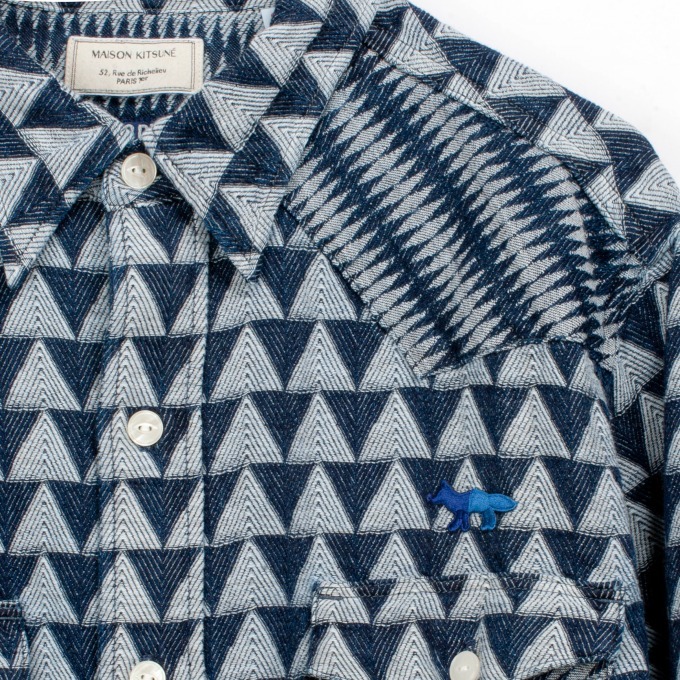 メゾン キツネ × ブルーブルー「インディゴ」を基調としたシャツやスウェットを発売｜写真2