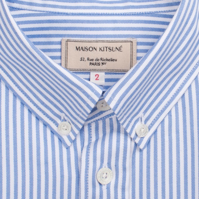 メゾン キツネ × ブルーブルー「インディゴ」を基調としたシャツ