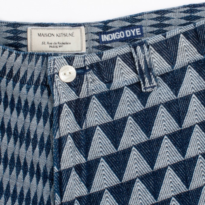 MAISON KITSUNE × BLUE BLUE インディゴ スウェット メゾン キツネ × ブルーブルー「インディゴ」を基調としたシャツ