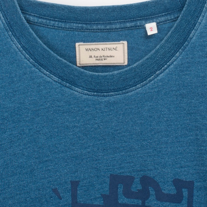 メゾン キツネ × ブルーブルー「インディゴ」を基調としたシャツや 