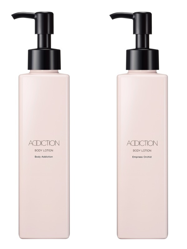 左から) アディクション ボディローション Body Addiction、Empress Orchid 195mL 各3,000円+税<限定品>