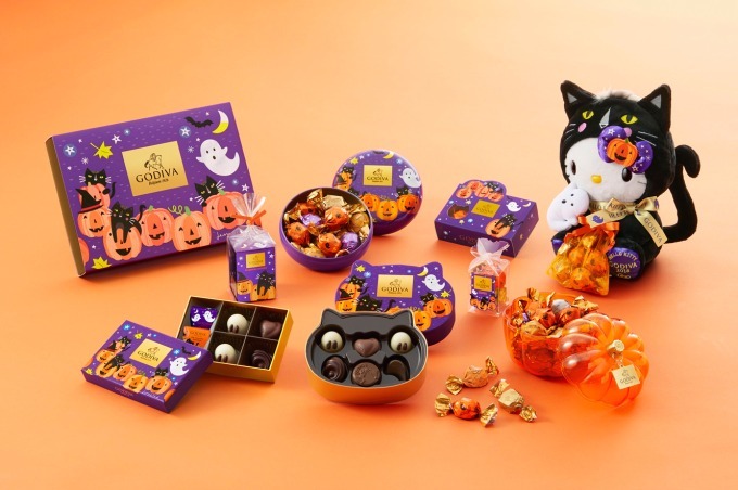 ゴディバのハロウィン限定 マジック コレクション ゴースト型チョコ 黒猫に扮したハローキティのコラボも ファッションプレス