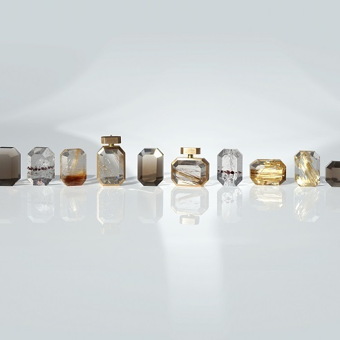 トーカティブ、”香水瓶”をイメージしたジュエリーに新作 - 黄金の針が舞い散るような天然石｜写真1