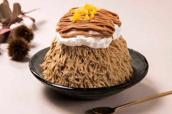 「マロンラテかき氷」