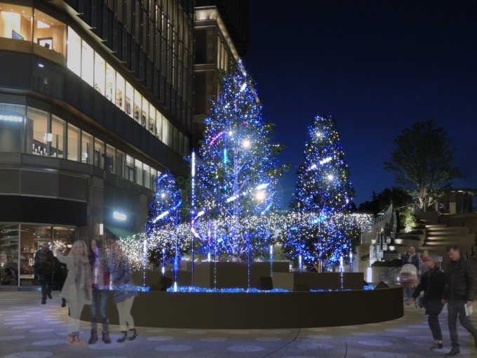 東京ミッドタウン日比谷の初イルミネーション、宇宙を表現したクリスマスツリー＆季節で変わるライトアップ｜写真20