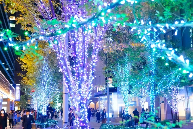 東京ミッドタウン日比谷の初イルミネーション、宇宙を表現したクリスマスツリー＆季節で変わるライトアップ｜写真11