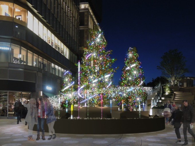 東京ミッドタウン日比谷の初イルミネーション、宇宙を表現したクリスマスツリー＆季節で変わるライトアップ｜写真19