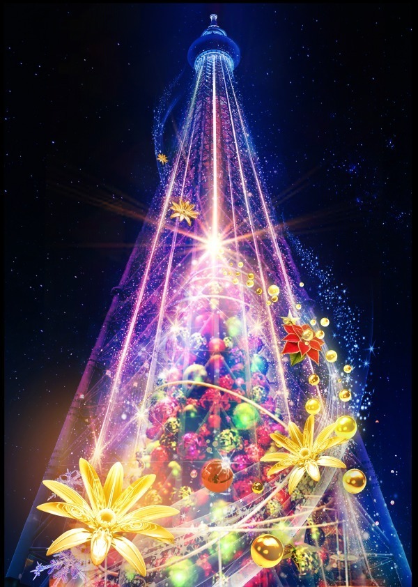 東京スカイツリータウンのクリスマス - “花”のクリスマスツリー点灯やプロジェクションマッピング｜写真2