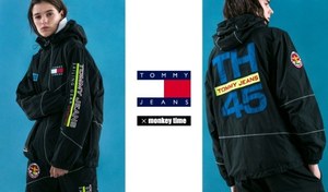 トミー ジーンズ×モンキータイム“航海”グラフィック＆ワッペンを配した 