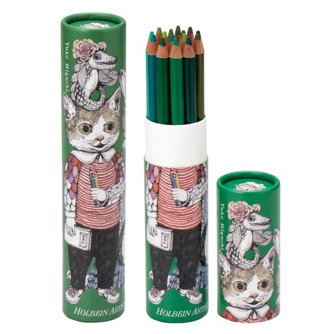 ヒグチユウコが手掛ける“猫”モチーフの文房具、きのこ＆猫を描いた「おどうぐばこ」や色鉛筆セット｜写真3