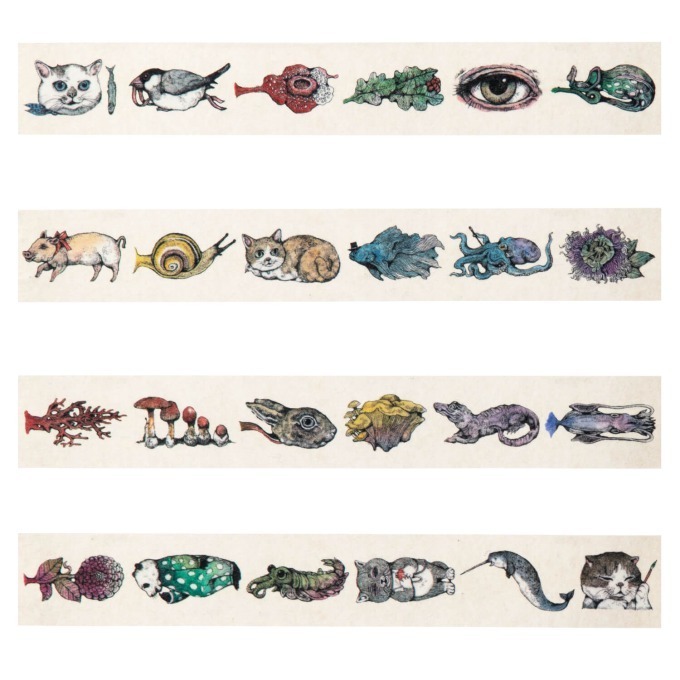 ヒグチユウコが手掛ける“猫”モチーフの文房具、きのこ＆猫を描いた「おどうぐばこ」や色鉛筆セット｜写真24