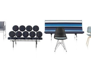 ポール・スミス×マハラム×ハーマンミラーのコラボファニチャー、オリジナルの生地を使ったソファ＆チェア