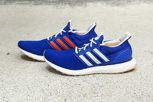 エンジニアド ガーメンツ×アディダスのスニーカー、青の左右非対称カラー&リバーシブルハット|写真1