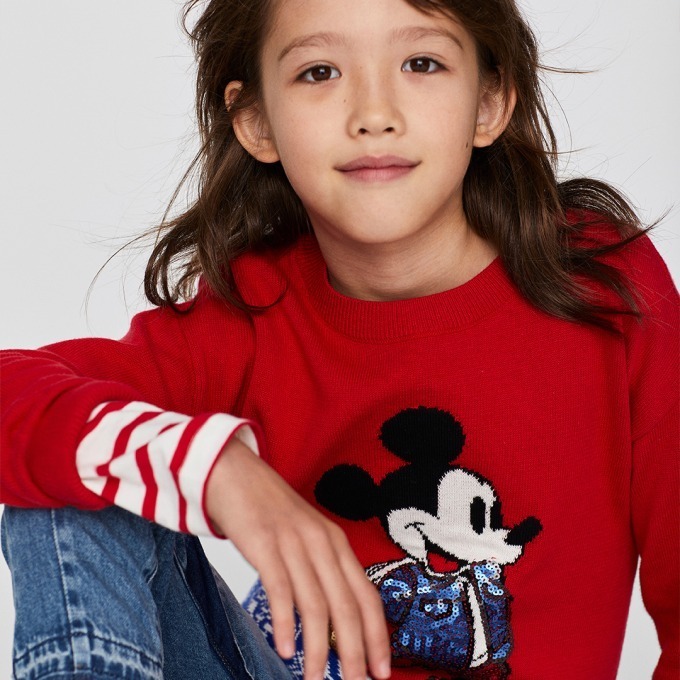 baby Gap 完売！ ラスト ミッキー ガールフレ デニム ジーンズ 80