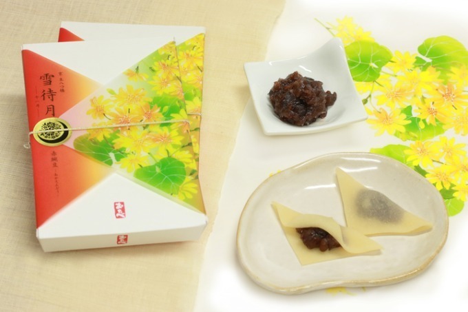 京都銘菓 今月のおたべ、11月は上品な甘さの“あかえんどう”「雪待月」、ちりめん山椒のパイも発売｜写真1