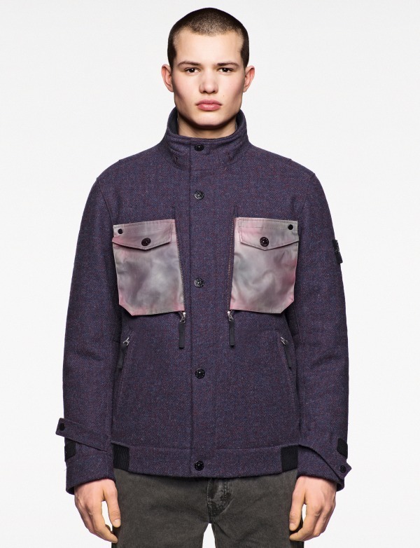 ストーンアイランド×ハリスツイードのジャケットコート、“気温で色が変化”する着脱可能なフード付｜写真5