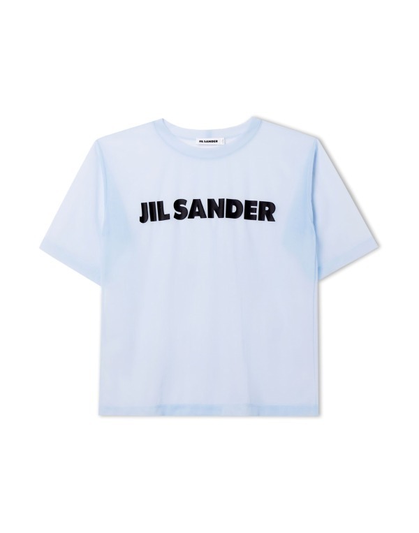 ジル・サンダーの限定ユニセックスTシャツ - 爽やかなシースルー素材にロゴプリント | 写真