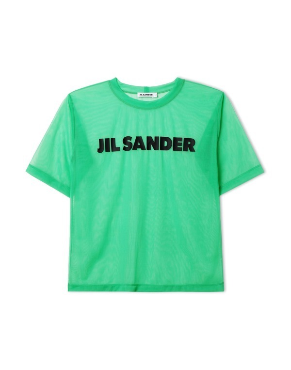ジル・サンダーの限定ユニセックスTシャツ - 爽やかなシースルー素材にロゴプリント｜写真3
