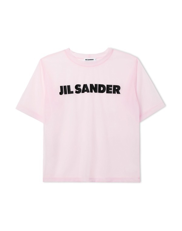 ジル・サンダーの限定ユニセックスTシャツ - 爽やかなシースルー素材にロゴプリント｜写真2