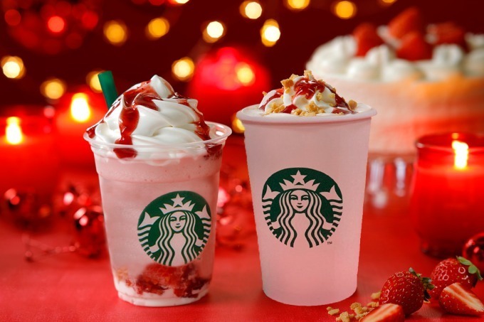 スターバックス(Starbucks Coffee) クリスマス ストロベリー ケーキ フラペチーノ｜写真1