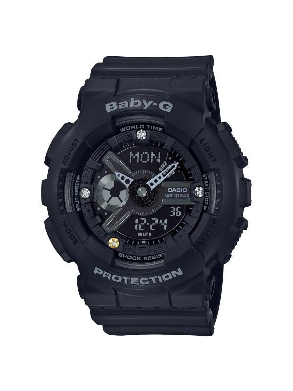 G-SHOCKとBABY-Gのクリスマス限定ペアウオッチ、マットブラックに輝く3つのダイヤモンド｜写真5