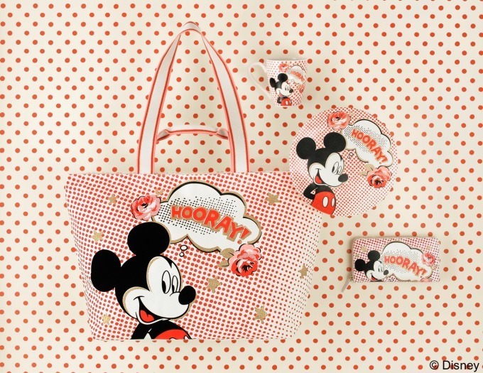 キャス キッドソン ディズニー ミッキーマウス コレクション発売 ローズ柄のミッキーのバッグ ファッションプレス