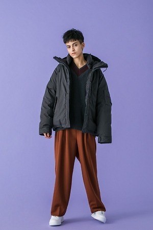 極み希少❗️ノースフェイスパープルレーベル➕モンキータイム❗️ダウンパーカー ザ・ノース・フェイス パープルレーベルのショートダウンパーカ