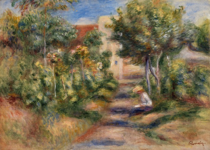 ピエール・オーギュスト・ルノワール《画家の庭》1903年頃、油彩・カンヴァス、ケルヴィングローヴ美術博物館蔵