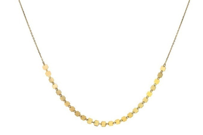 スタージュエリー ガール、六角形のゴールドプレートを連ねたネックレス＆ピアスなど発売