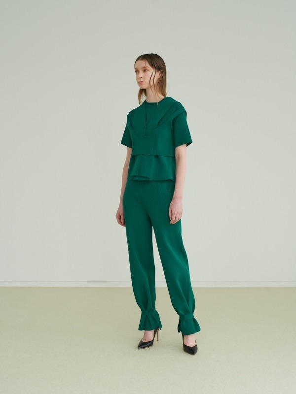 TAN 2019年春夏コレクション - 重ねて、結んで、巻き付けるニットの構築的レイヤード|写真4