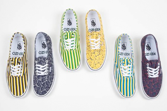 ケンゾー×VANSのコラボシューズが8月中旬発売、VANS初代モデルにストライプとフローラルプリント-画像1