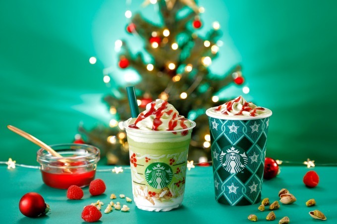 スターバックス(Starbucks Coffee) ピスタチオ クリスマス ツリー フラペチーノ｜写真1