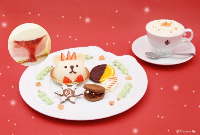 Q-pot CAFE.クリスマス限定"くま王子"ムースプレート＆アフタヌーンティーセット