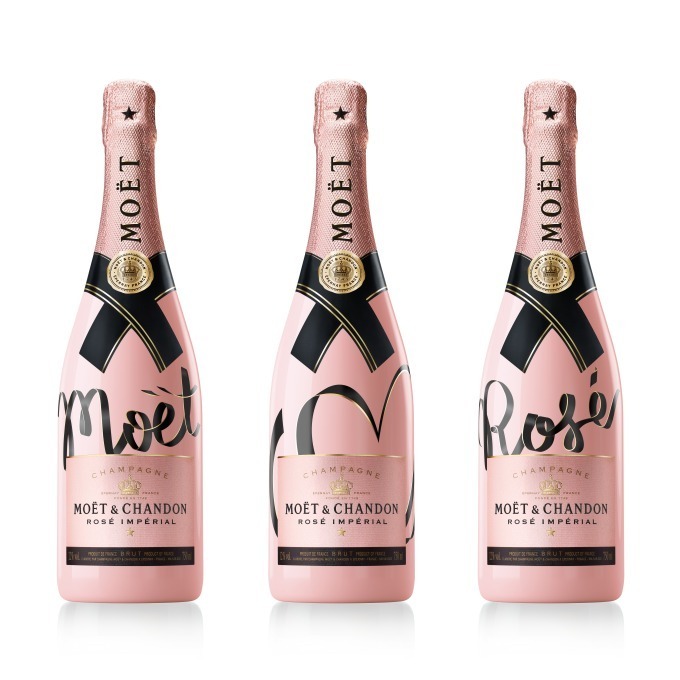 モエ・エ・シャンドンのシャンパン「ロゼ アンペリアル」ベビーピンクの限定デザインボトル - ファッションプレス