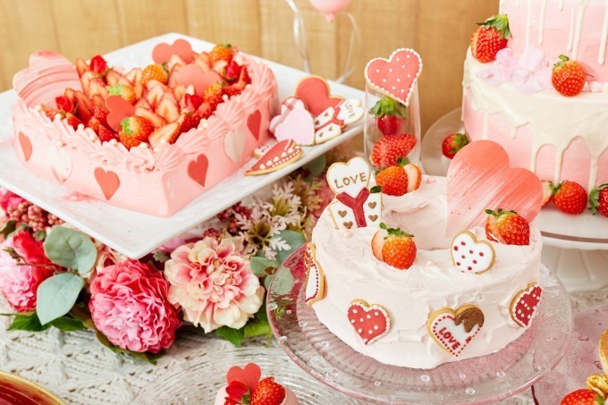 「恋するいちごのデザートブッフェ」青山で開催、ハート型ショートケーキやいちご約30個の贅沢タルト｜写真3