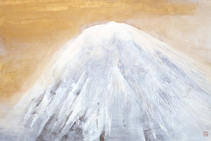 奥村土牛《富士宮の富士》1982(昭和57)年 紙本・彩色 山種美術館