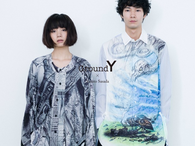 Ground Y×現代美術家・笹田靖人、“密教”アートをオーバーサイズシャツやパンツに｜写真1