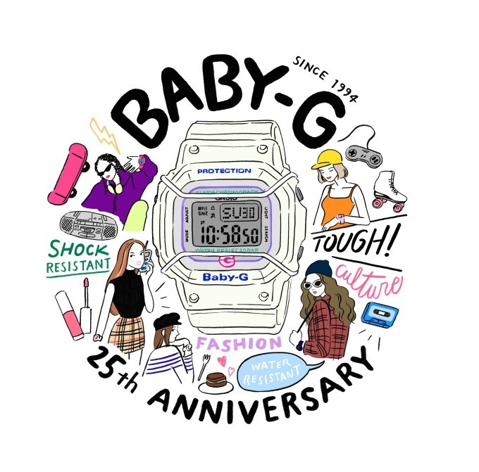 BABY-G"初代モデル"を復刻した25周年記念ウォッチ、スケルトン素材の90年代デザイン｜写真5