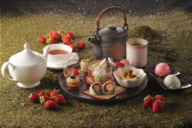 江戸時代｜苺×兵庫特産ブランド茶"母子茶"のアフタヌーンティー、ラ・スイート神戸オーシャンズガーデンで