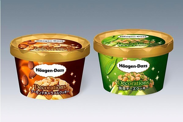 ハーゲンダッツ デコレーションズに新作「アーモンドキャラメルクッキー」「抹茶チーズクッキー」