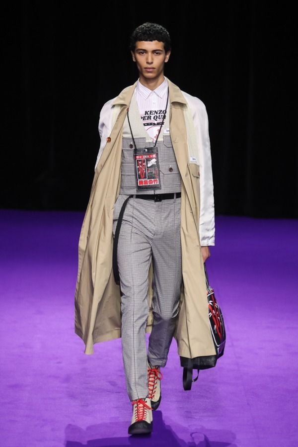 KENZO ダッフルコート 緑 紫 オレンジ ケンゾー 2019年秋冬メンズコレクション、南米の地に行きついた