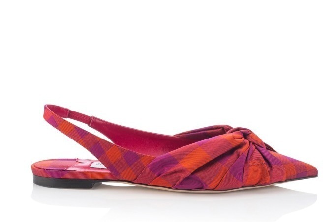 ジミー チュウ19春夏シューズ＆バッグ、グリッター付き厚底スニーカーやチェック柄ビッグトート