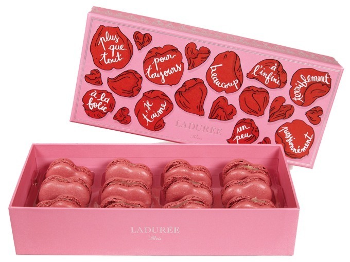 ラデュレ2019年バレンタインスイーツ、ピンクのハート型マカロンを詰め込んだ“バラの花”ボックス｜写真7