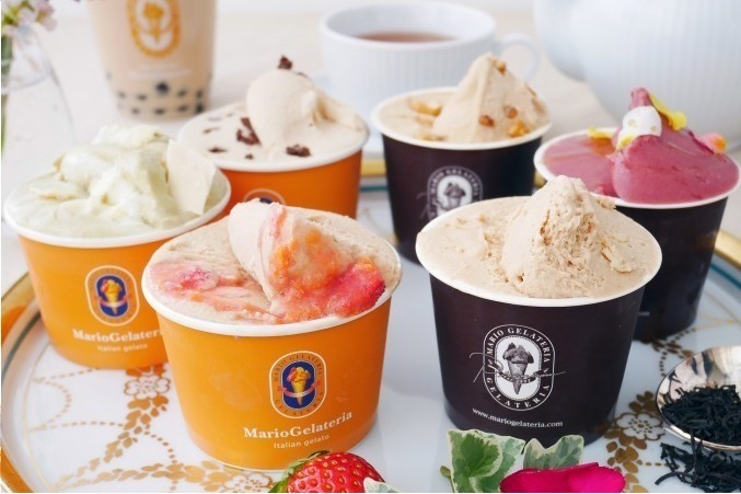 三井アウトレットパーク｜ジェラート専門店「マリオジェラテリア」の新作紅茶フレーバー、ミルクで煮出したアールグレイ＆セイロン