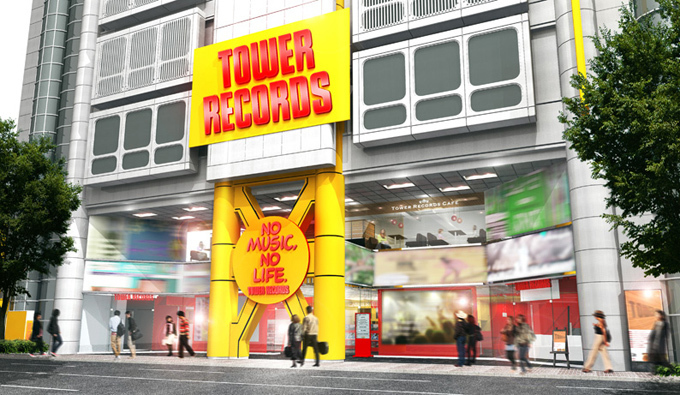 タワーレコード渋谷店リニューアル後外観イメージ