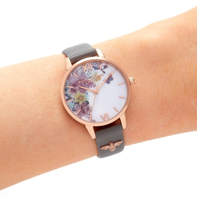 オリビア・バートンの限定腕時計、花＆蝶の文字盤に蜂チャーム付きベルト｜写真5